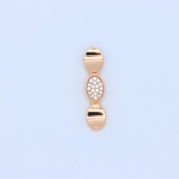 "Rose Gold Pendant with Sparkling Center, Elegant Gold-Plated Design, XPPT1602 - Picture 11 of 13